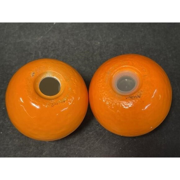 Vintage Japan Salt And Pepper Shakers Oranges, Big, Shiny Round Oranges, Cute!! - Picture 3 of 4